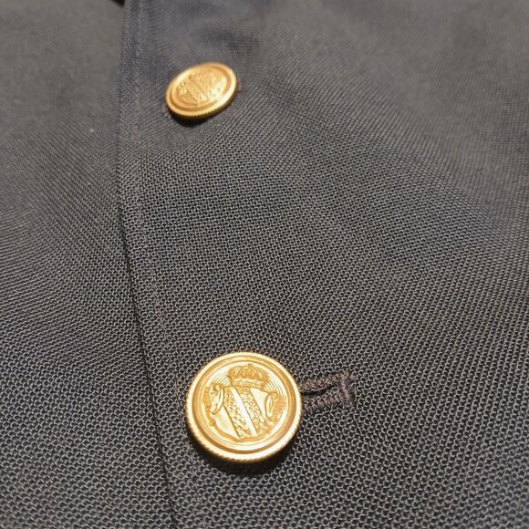 Mens 48R Navy Gold 2 Button Blazer Sport Coat Johnny Bench MVP USA Preppy Formal - Picture 2 of 15